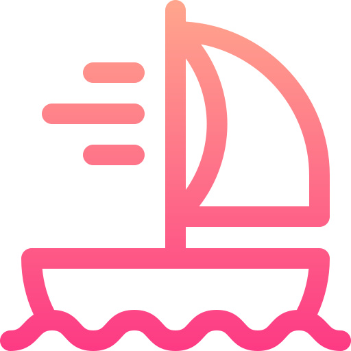 segelboot Basic Gradient Lineal color icon