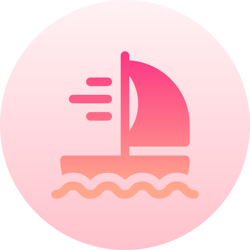 barca a vela Basic Gradient Circular icona