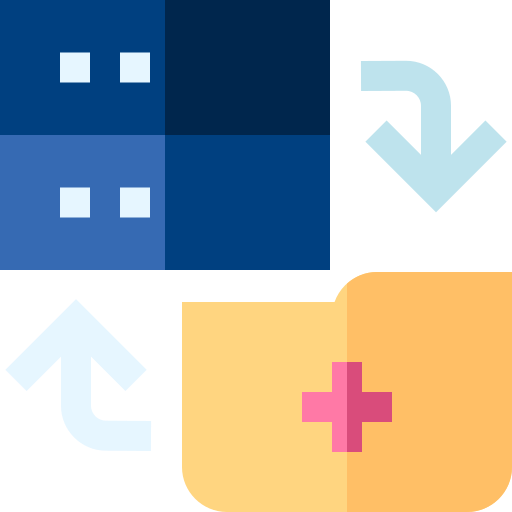 Transfer data Basic Straight Flat icon