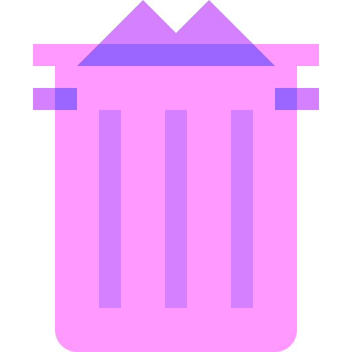 cubo de basura Basic Sheer Flat icono