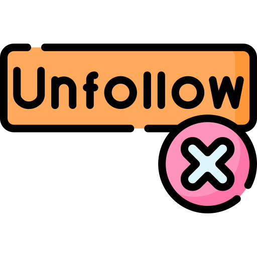 Unfollow Special Lineal color icon