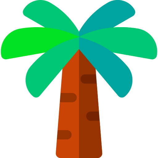 drzewo palmowe Basic Rounded Flat ikona