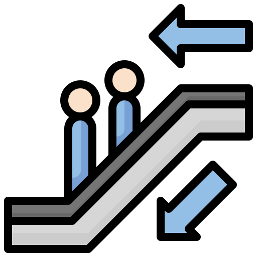 Escalator Surang Lineal Color icon