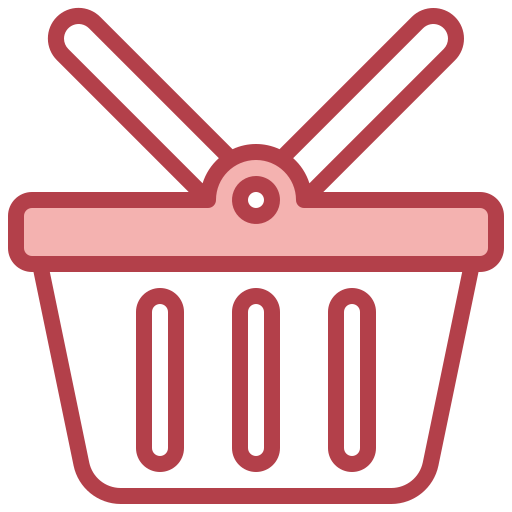 Shopping basket Surang Red icon