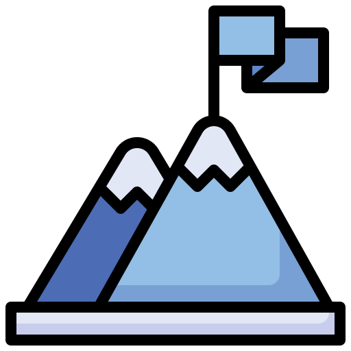 montañas Surang Lineal Color icono