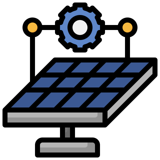 Solar cell Surang Lineal Color icon