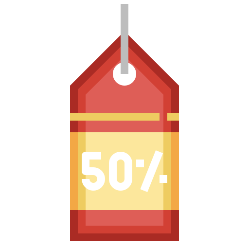 50 percent Surang Flat icon
