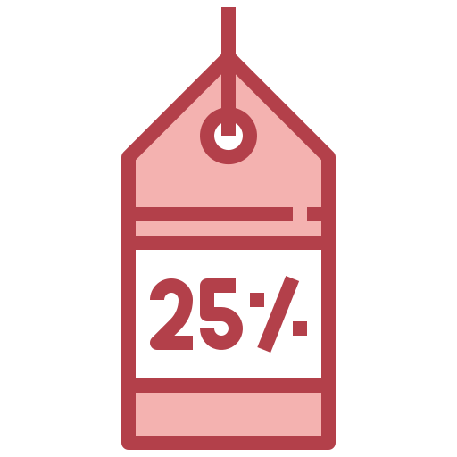 25 por cento Surang Red Ícone