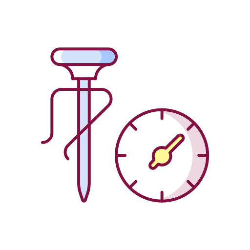 termometr Generic Thin Outline Color ikona