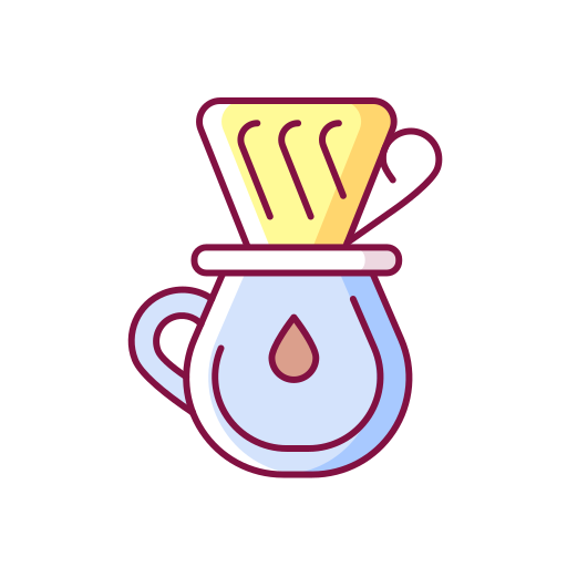 コーヒーフィルター Generic Thin Outline Color icon