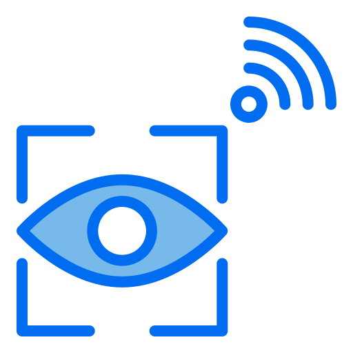 Eye scan Generic Blue icon