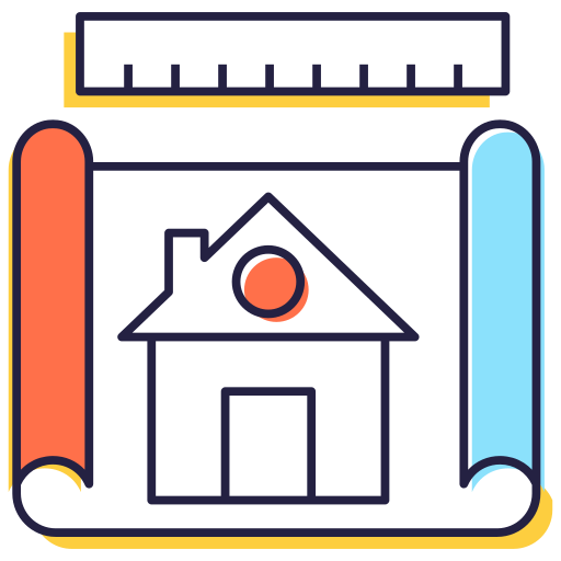 plano de la casa Generic Color Omission icono