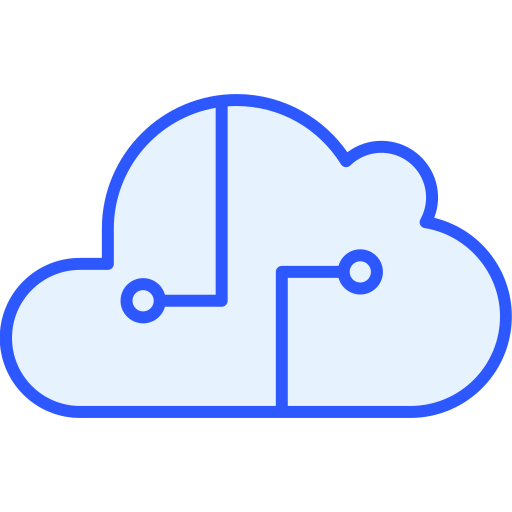 cloud computing Generic Blue icona