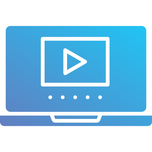 reproductor de video Generic Flat Gradient icono