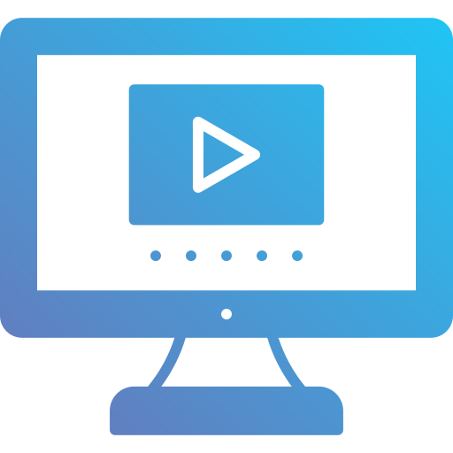 reproductor de video Generic Outline Gradient icono