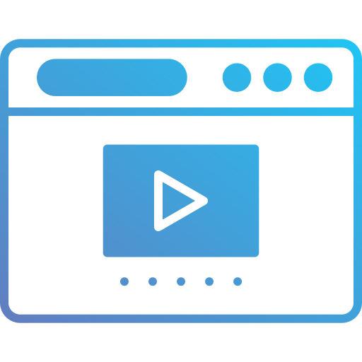 Video player Generic Outline Gradient icon