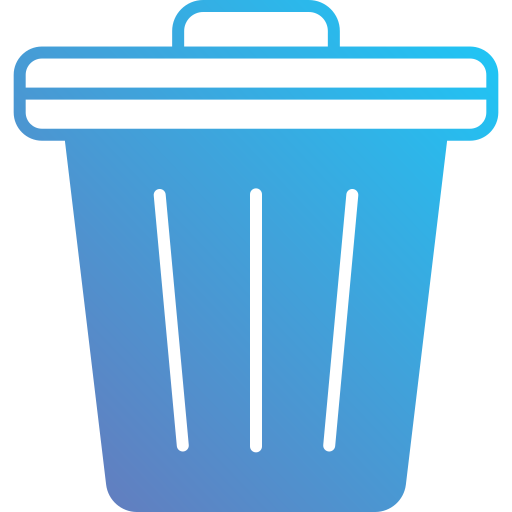 Trash Generic Outline Gradient icon