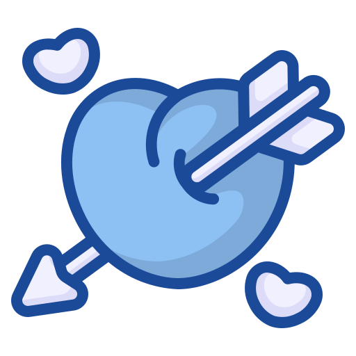 Cupid arrow Generic Blue icon