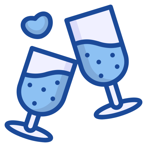 bicchiere di champagne Generic Blue icona