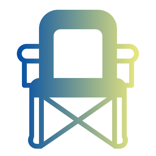 camping stoel Generic Flat Gradient icoon