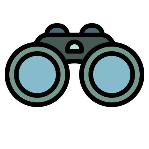 双眼鏡 Generic Outline Color icon