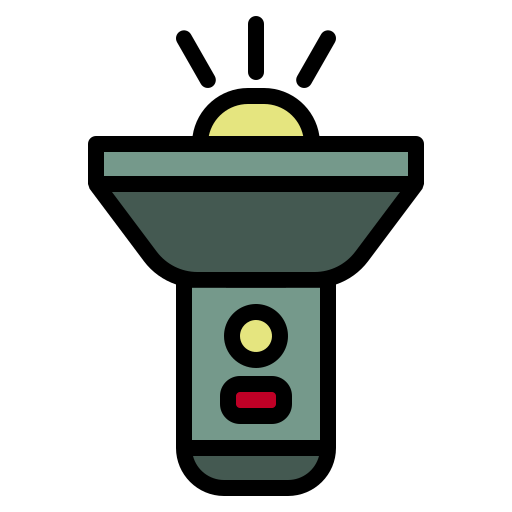 懐中電灯 Generic Outline Color icon