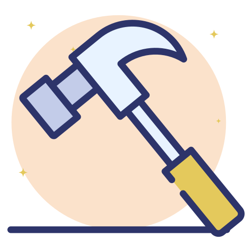 hamer gereedschap Generic Rounded Shapes icoon