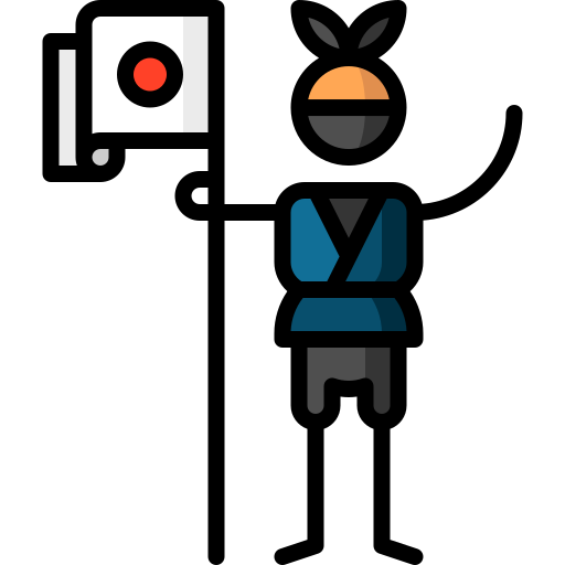 忍者 Puppet Characters Lineal Color icon
