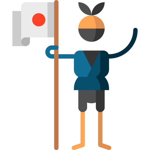 ninja Puppet Characters Flat ikona