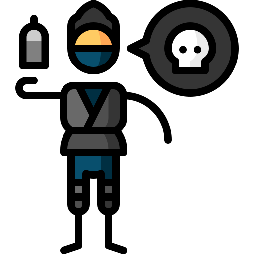 ninja Puppet Characters Lineal Color ikona