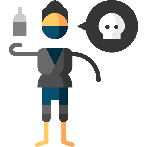 ninja Puppet Characters Flat icon