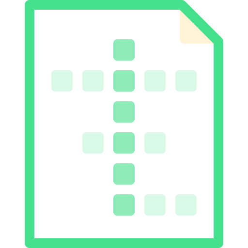 クロスワード Detailed color Lineal color icon