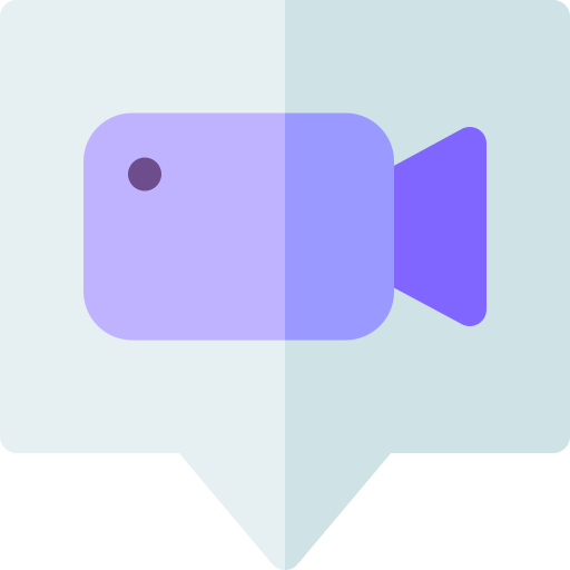 wideo rozmowa Basic Rounded Flat ikona