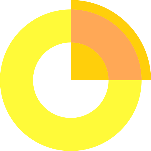 donut-diagram Basic Sheer Flat icoon