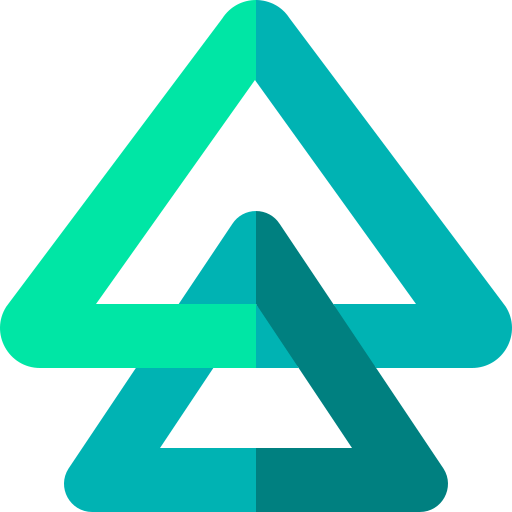 triangulos Basic Straight Flat icono