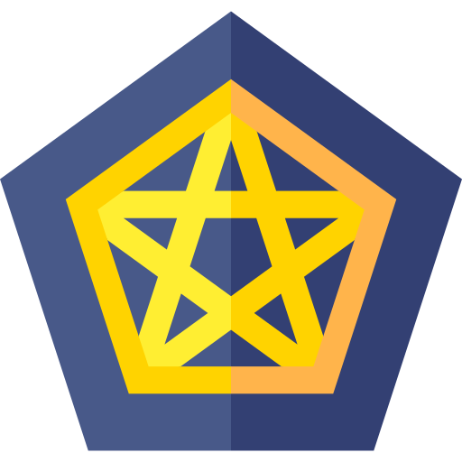 pentagrama Basic Straight Flat icono