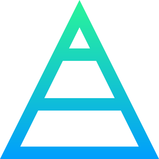 pirámide Super Basic Straight Gradient icono