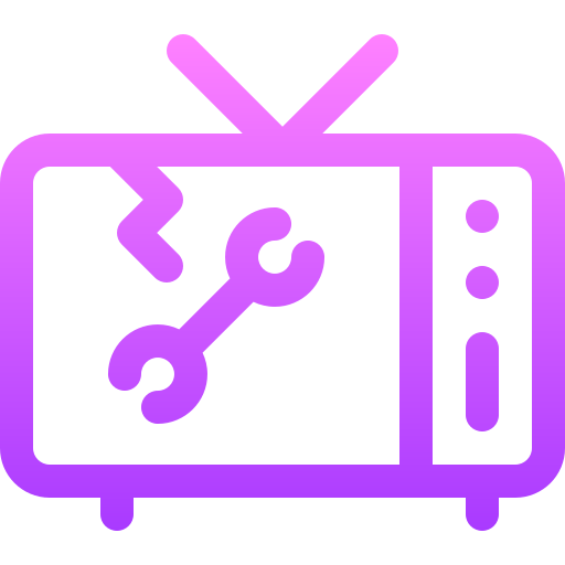 テレビ Basic Gradient Lineal color icon