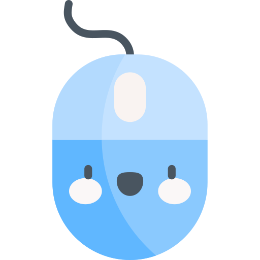 ratón de computadora Kawaii Flat icono