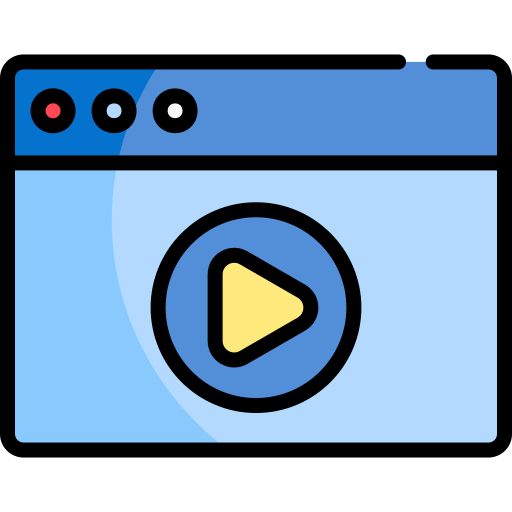 Video player Kawaii Lineal color icon