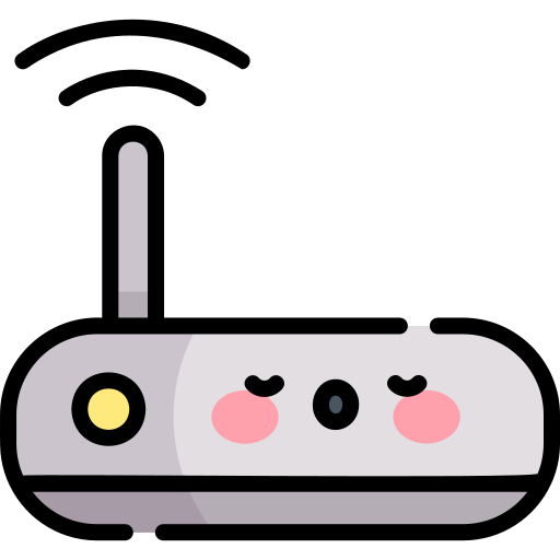 모뎀 Kawaii Lineal color icon