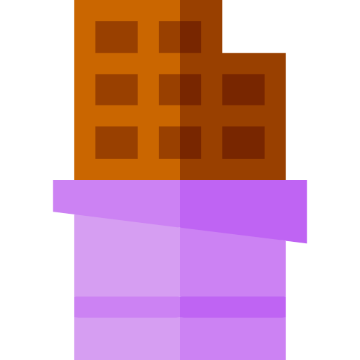 chocolade Basic Straight Flat icoon