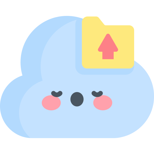 przesyłanie do chmury Kawaii Flat ikona
