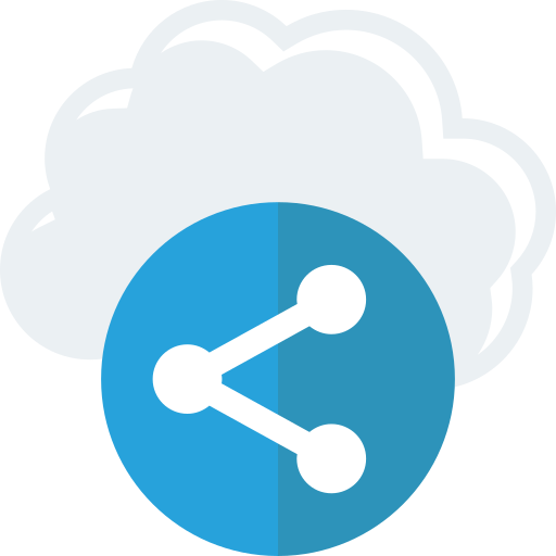 cloud computing Dinosoft Flat icona