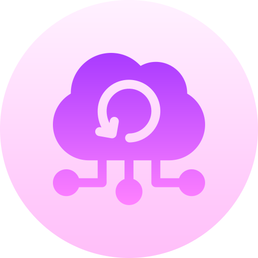nube Basic Gradient Circular icono