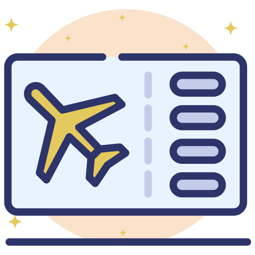 billete de avión Generic Rounded Shapes icono