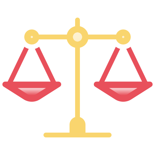 escala de justicia Generic Outline Gradient icono