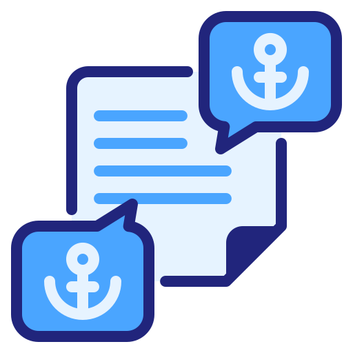 Anchor text Generic Blue icon