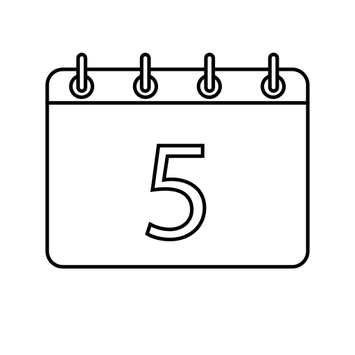vijf Generic Thin Outline icoon