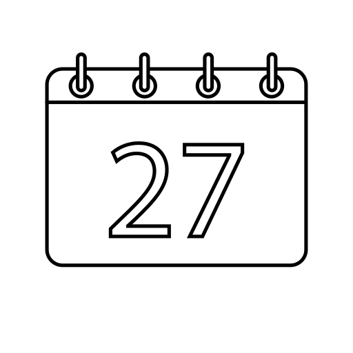 Twenty seven Generic Thin Outline icon